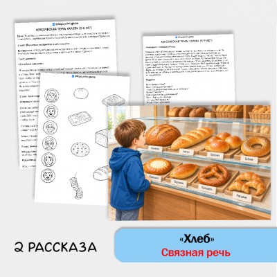Хлеб - развитие связной речи, внимания и памяти у детей 5-7 лет.