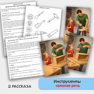 Инструменты - развитие связной речи, внимания и памяти у детей 5-7 лет.