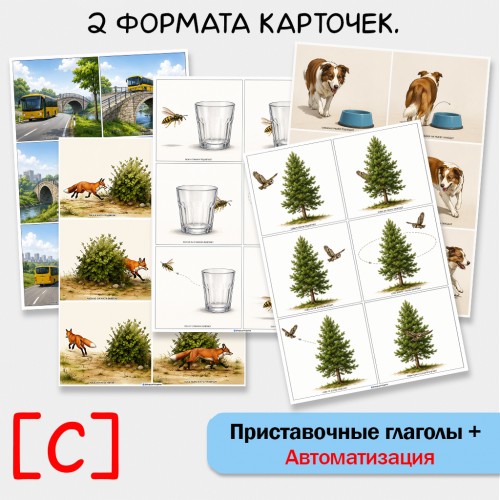 Приставочные глаголы + автоматизация [С]. Логопедическое пособие.